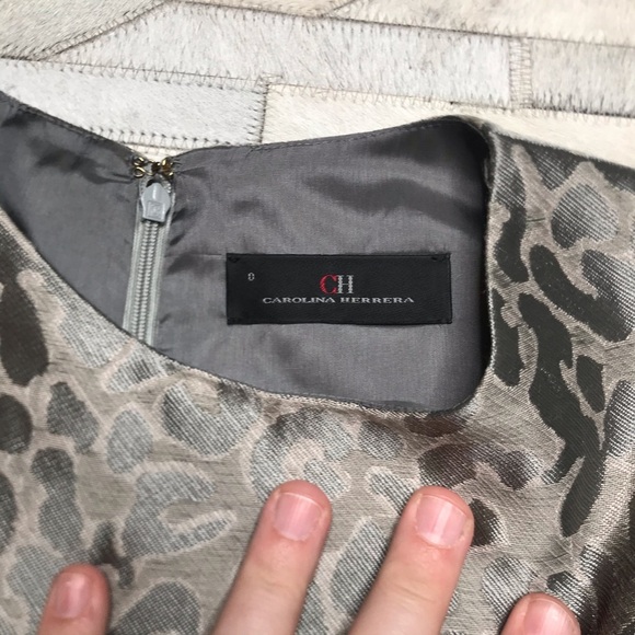 Carolina Herrera Metallic Leopard Fit & Flare - Picture 4 of 6